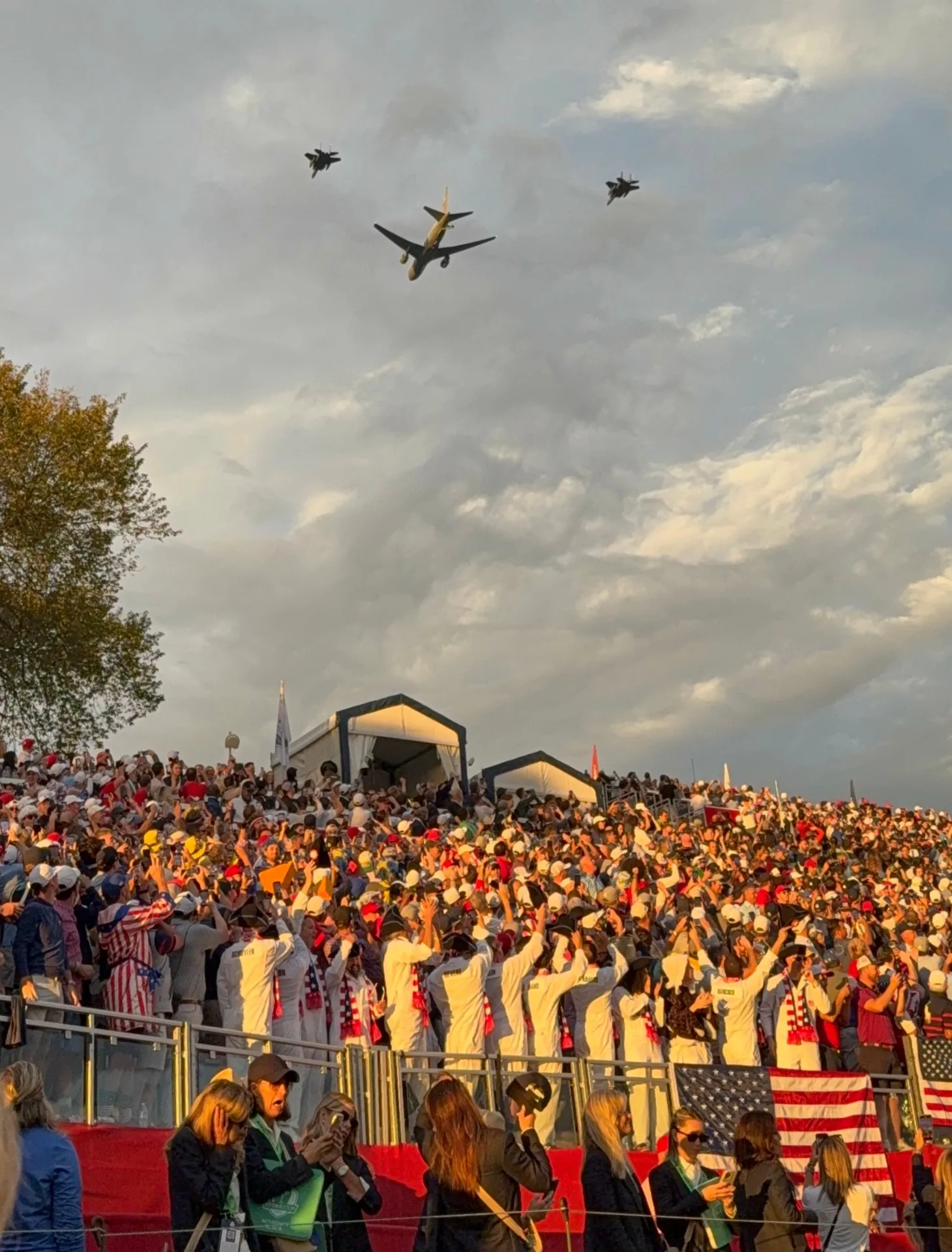 Flyover at Ryder Cup Opening Ceremonies 2025
